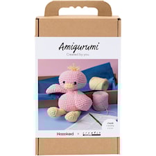 DIY Kit Amigurumi Anka ljusrosa & ljusgul 1 förp