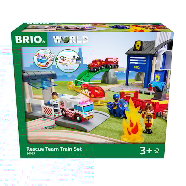 Brio 36025 Togsett Redningsteam -  Tilbehør - Tre