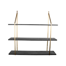 Form Living Vägghylla Alicia stor 80x16x75,3 cm guld/grå