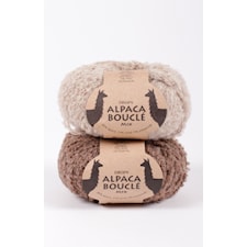 Alpaca Bouclé Uni Colour Garn Alpakkamiks 50 g Sort 8903 Drops
