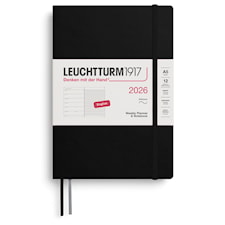 Weekly Planner & Notebook 2026 A5 Soft Black Leuchtturm1917