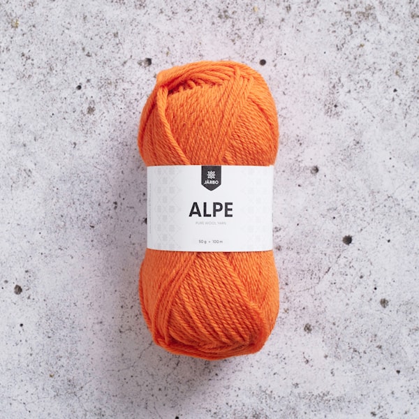 Alpe ullgarn 50 gr Poppy Orange 01 Järbo