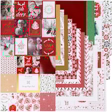 Designpapir i blokk, 30,5x30,5 cm, 120+128 g, 36 ark/ 1 stk.