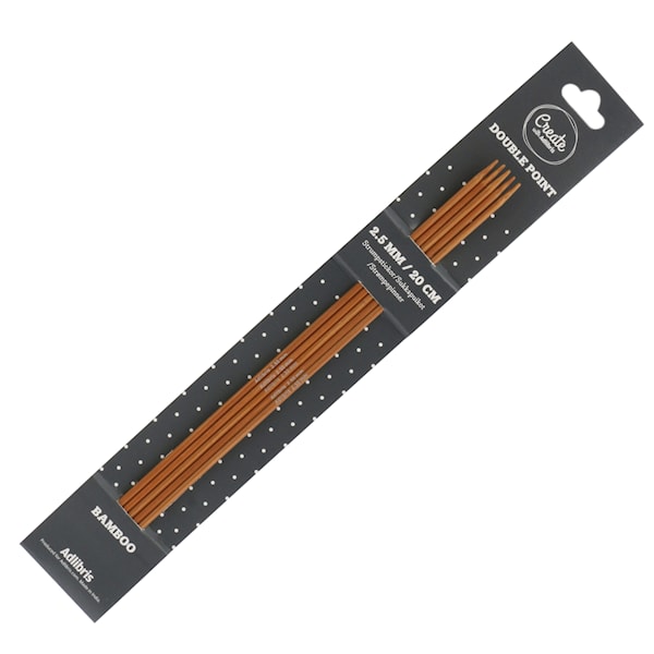 Sukkapuikot 2,5mm Bambu 20cm