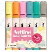 Markeringspenn Artline 660 Pastel 6 stk.