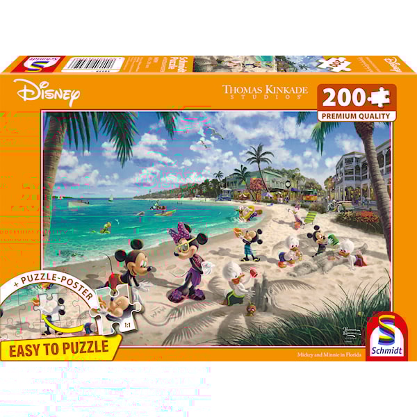 Puslespill Disney Mickey & Minnie in Florida 200 brikker, Schmidt