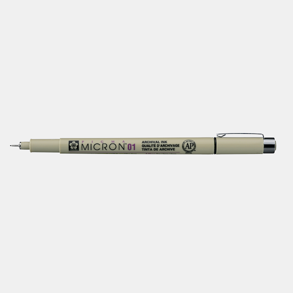 Sakura Pigma Micron Fineliner 01 0,25 mm Svart