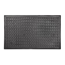 Dixie Hjärta Dørmatte Gummi 75x45 cm Sort