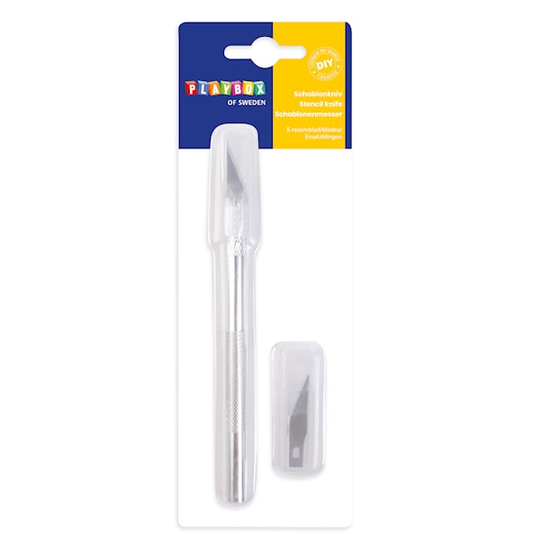 Sjablongkniv inkl. 5 stk. reserveblader Playbox