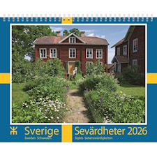 Väggkalender Sverige Sevärdheter 2026 Almanacksförlaget