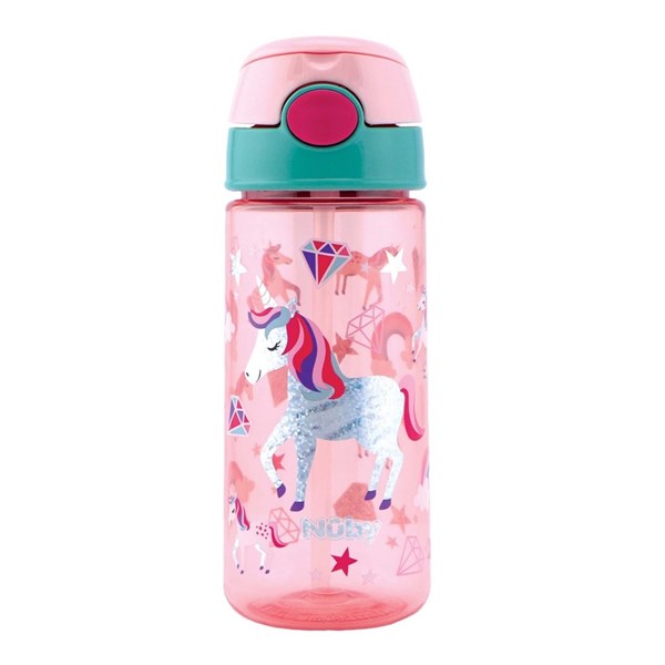 Soft Straw Vattenflaska med Glitter Unicorn Nûby