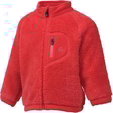 Fleecejacka Burma pile mini, Coral red, strl 80, Color Kids