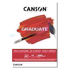 Olja/Akryl Block 20 ark A3 290 gr Canson Graduate