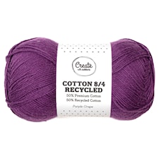 Cotton 8/4 Garn 100 g Recycled Purple Grape A179 Adlibris