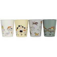 Pippi Cirkus Samlarkoppar 4-pack Rätt Start