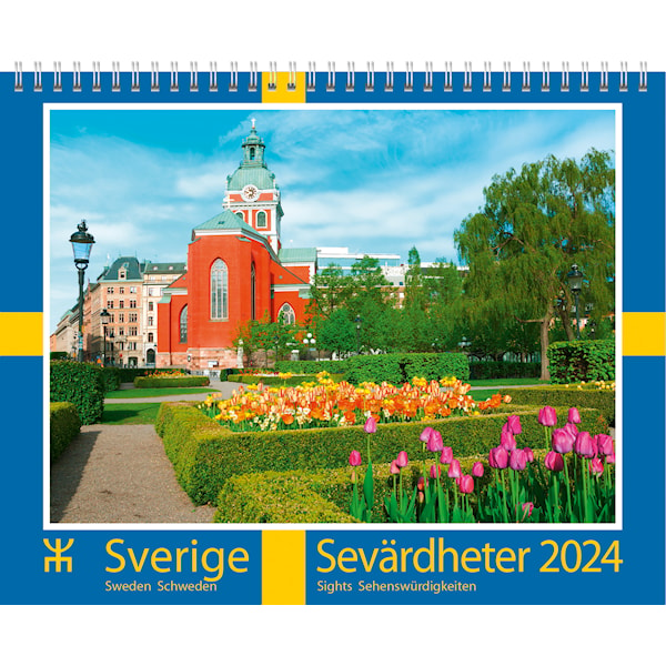 Väggkalender Sverige Sevärdheter 2024 Almanacksförlaget