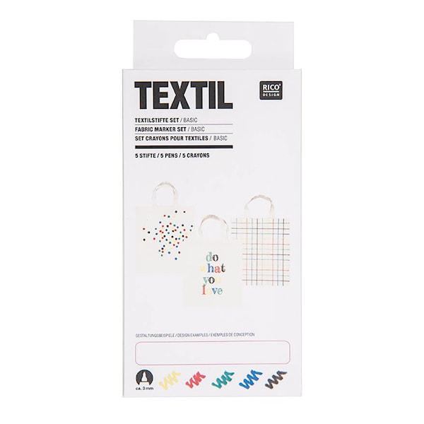 Textilpennor Basic 6 st