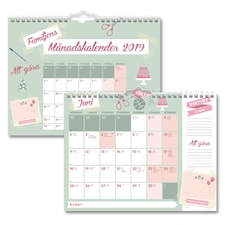 Väggkalender 2019 Burde Familjens månadskalender
