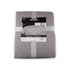 Sengeteppe, Quiltet, 260 x 260 cm, Grå