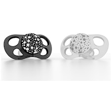 Twistshake 2x Pacifier Black White 0-6m