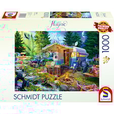 Pussel Caravanning in the mountains 1000 bitar Schmidt