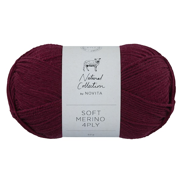 Soft Merino 4PLY Ullgarn 50 g villvin 594 Novita