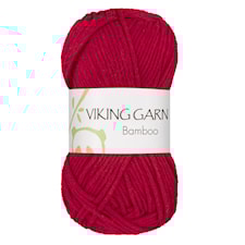 Bamboo Garn Bomullsmix 50 g Röd 650 Viking Garn