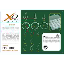 Fiskeboks med diverse kroker