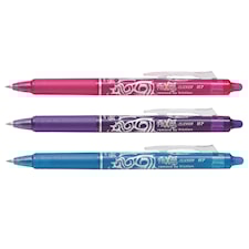 Bläckpenna Frixion Clicker 3-Pack Rosa/Ljusblå/Violett Pilot