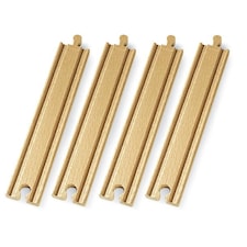 Suorat kiskot (4 kpl), Brio-puurautatie