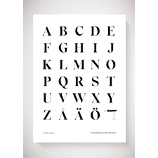 Olle Eksell Alphabet Versaler Poster #1 - upper-case 50x70 cm