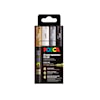 Posca Marker Set 4-p guld, silver, svart, vit