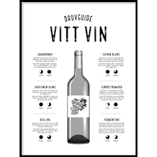 Druvguide Vitt Vin Poster50x70cm