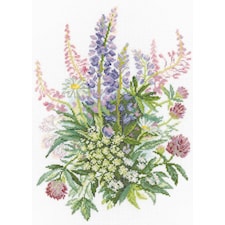 Kirjontapakkaus Apila ja lupiinit 30x38 cm RTO