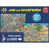 Jan Van Haasteren The Music Shop & Holiday Jitters Puslespill 2x1000 brikker