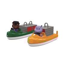 Pråm & transportbåt med figurer, AquaPlay