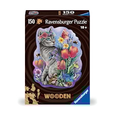 Träpussel Wooden Lovely Cat - 15 Whimsies 150 bitar, Ravensburger