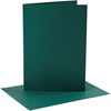 Kort og konvolutter, kort str. 12,7x17,8 cm, konvolutt str. 13,3x18,5 cm, 230 g, mørk grønn, 4 sett/ 1 pk.