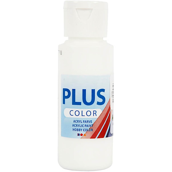Plus Color-askartelumaali, 60 ml, white