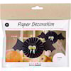 Askartelusetti Mini Paperikoristeet, Lepakot, musta, valkoinen, 1 pkk/ 1 pkt
