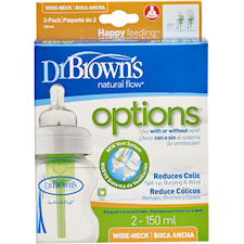 Nappflaska 2-p Options Wideneck 150ml, Dr.Brown