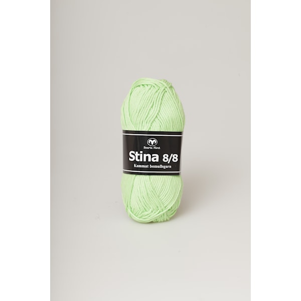 Stina 8/8 Garn Bomull 50 g lime 283 Svarta Fåret