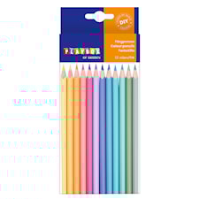 Pastellfärgpennor Trekantiga 12 st Playbox