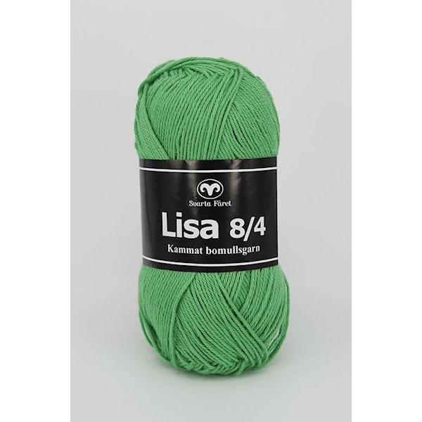 Lisa 8/4 Garn Bomull 50 g Grønn Svarta Fåret