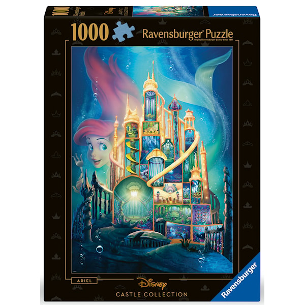Pussel Disney Castles Ariel 1000 bitar, Ravensburger