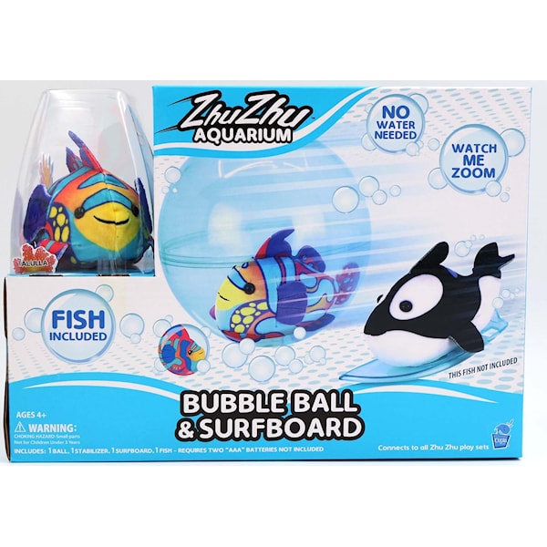 Zhu Zhu akvarieboble med surfebrett og fisk