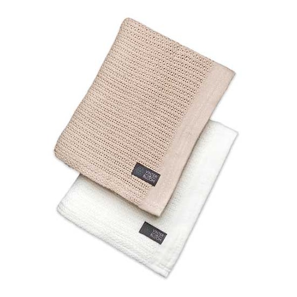 Teppe Soft Grid EKO 2-pack Bright White/Golden Sand Vinter & Bloom