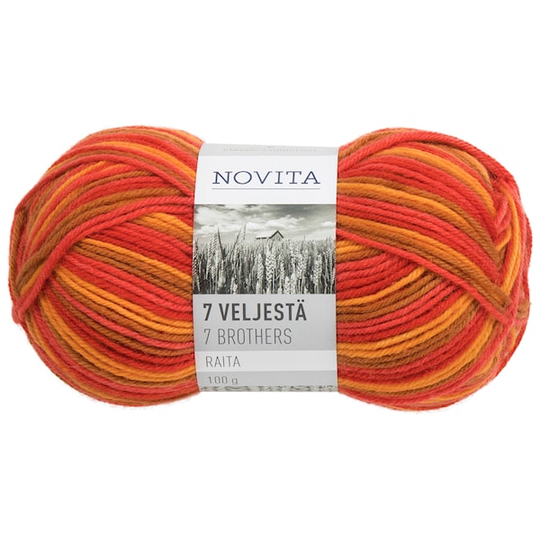 Novita 7 Brødre Raita Garn Ullmiks 100 g, krydder 846