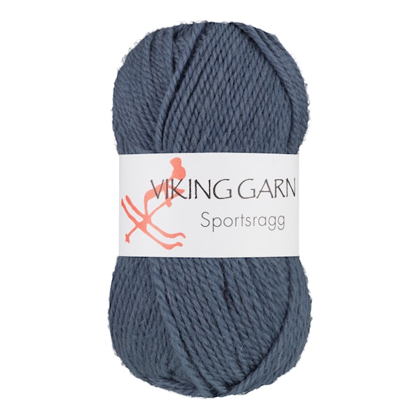 Sportsragg 50 g Jeansblå 527 Viking Garn