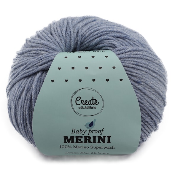 Adlibris Merini 50g Denim Blue Melange A373